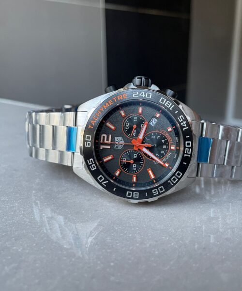 TAG Formula 1  Chronograph CAZ101AH.BA0842 43mm OGF SS Strap Grey orange dial - Image 7