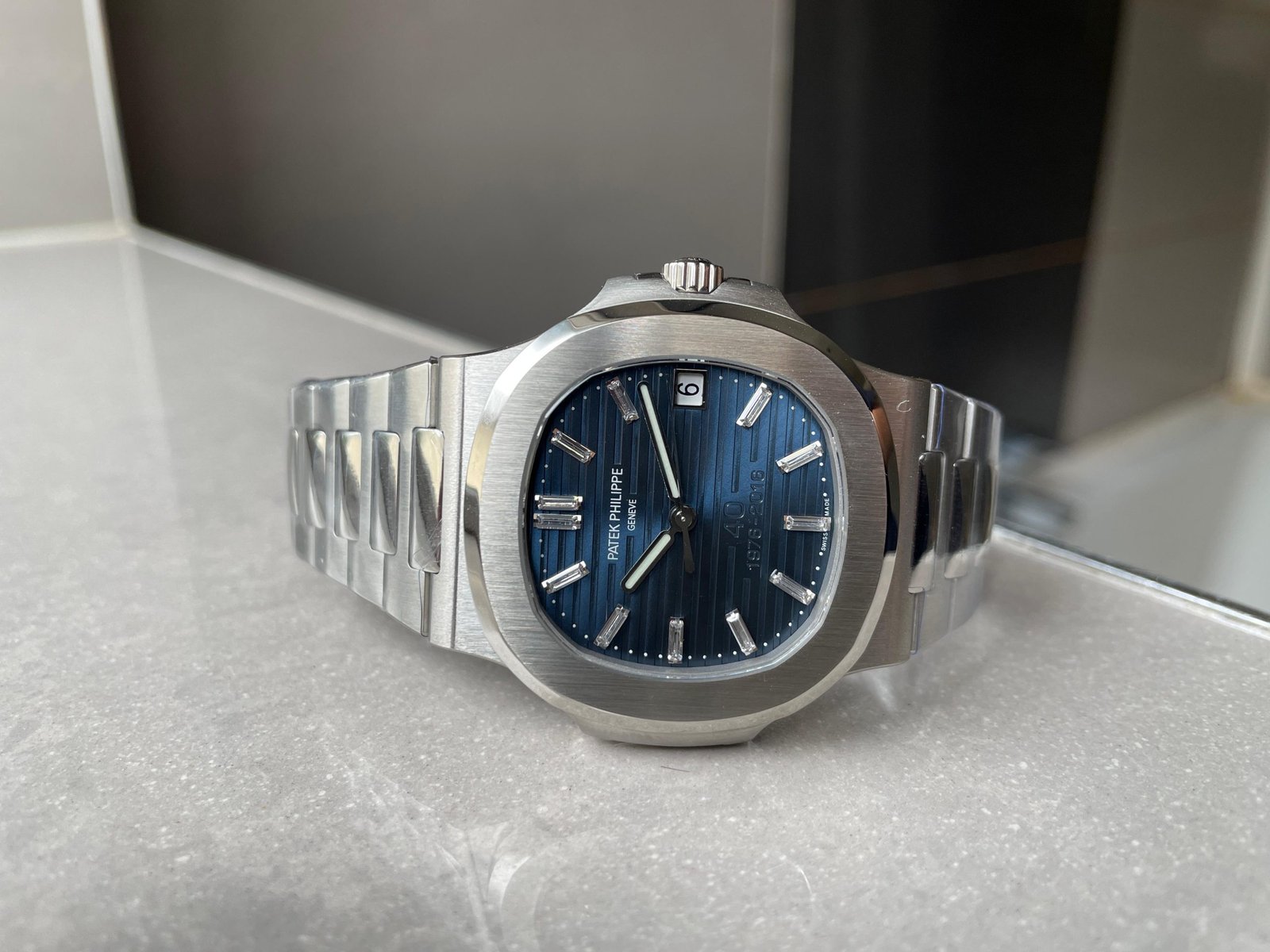 Nautilus 5711 40th Anniversary SS PPF 1:1 Best Edition Blue Dial on SS Bracelet A330 - Image 7