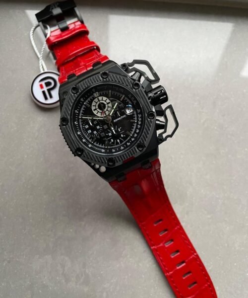 Royal Oak Offshore Survivor IPF 1:1 Limited Edition on Red Leather Strap A7750 - Image 9