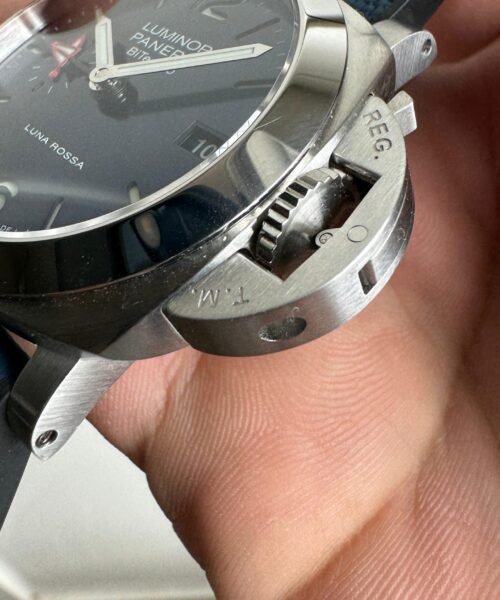 PAM1404 Z GMT SS VSF 1:1 Best Edition Blue Dial on Blue Rubber Strap Asian P900 - Image 10