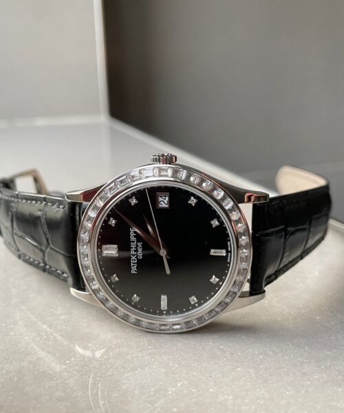 Calatrava ZF 5298p Date Sweep Seconds in Diamond Bezel Black Dial ZF factory - Image 5