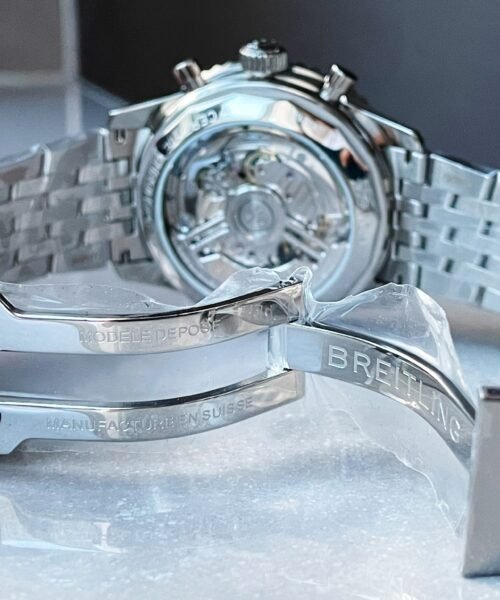 Navitimer 01 1:1 SS Salmon Dial on Steel Strap A7750 BLS Factory - Image 13