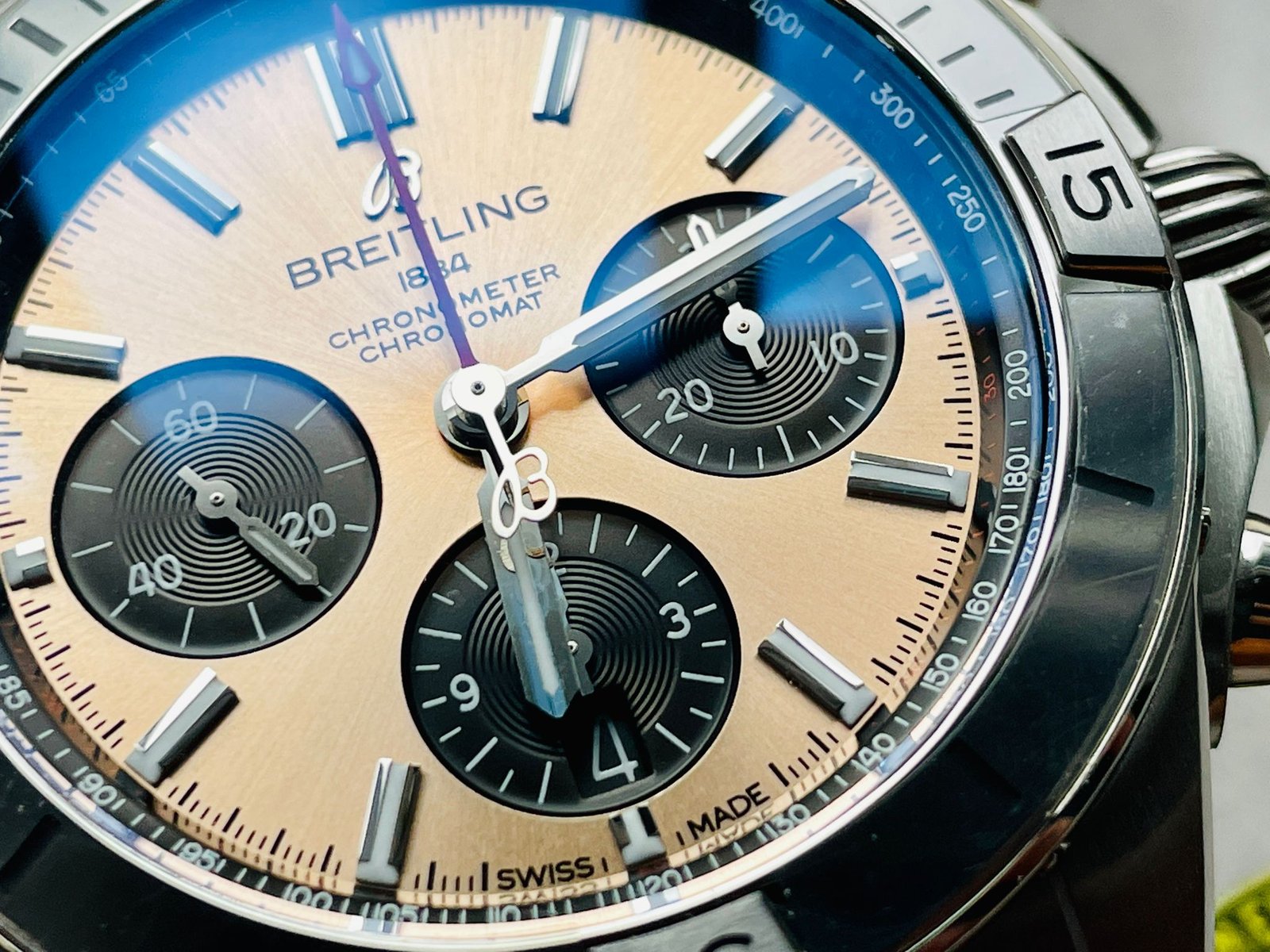 Chronomat SS Copper dial Two Tone Bracelet Watch GF Factory 7750 movement - Image 10
