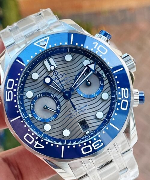 Seamaster 300M Chrono SS OMF 1:1 Best Edition Grey Dial on SS Bracelet A9900 - Image 4