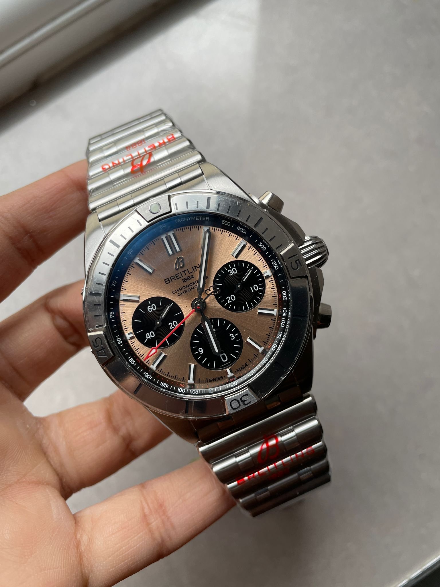 Chronomat SS Copper dial Two Tone Bracelet Watch GF Factory 7750 movement - Image 2