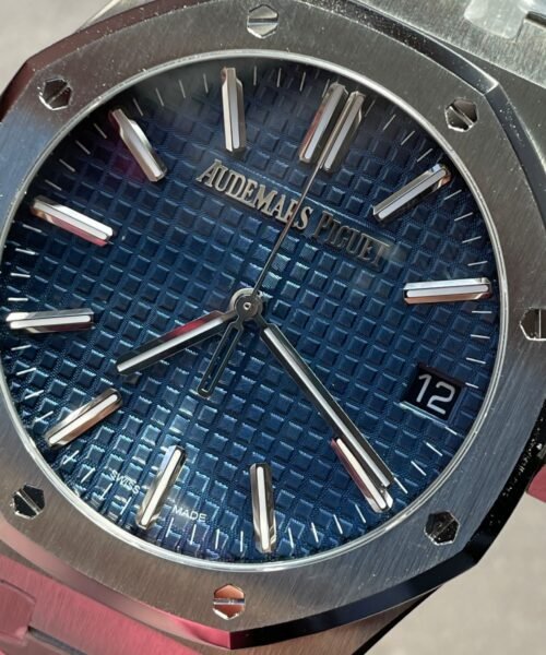 Royal Oak 41mm 15510 "50th Anniversary" SS ZF 1:1 Best Edition Blue Textured Dial on SS Bracelet A4302 - Image 10