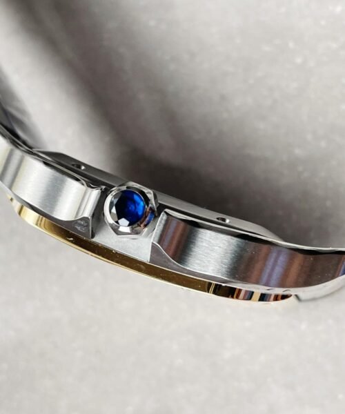 Santos 40mm SS/YG BVF 1:1 Best Edition White Dial on SS/YG SmartLinks Bracelet MIYOTA 9015 - Image 4