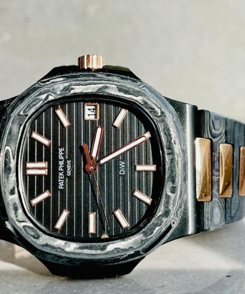 Nautilus 5711 DIW Carbon DIWF 1:1 Best Edition Black Textured Dial on Carbon/RG Bracelet 324CS - Image 14