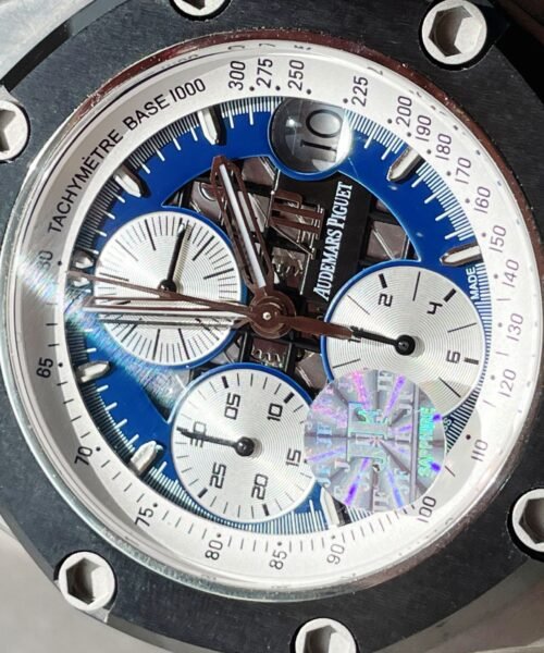 Royal Oak Offshore Rubens Barrichello Ii 26078PO Blue Dial Blue leather Strap - Image 7