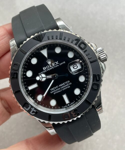 Yacht-Master 42mm 226659 VSF 1:1 Best Edition 3D Black Dial SS case Black Ceramic Bezel on Black Rubber Strap VS3235 - Image 2