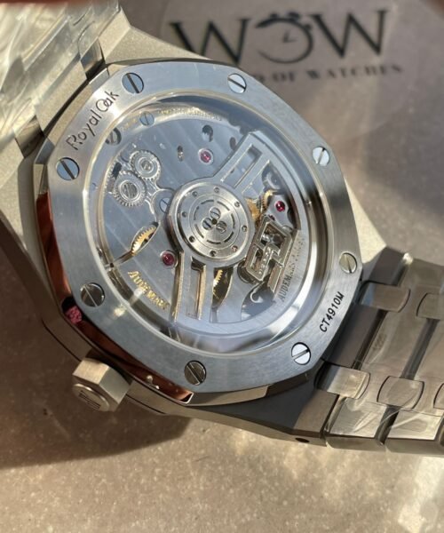 Royal Oak 41mm 15510 "50th Anniversary" SS ZF 1:1 Best Edition Blue Textured Dial on SS Bracelet A4302 - Image 17