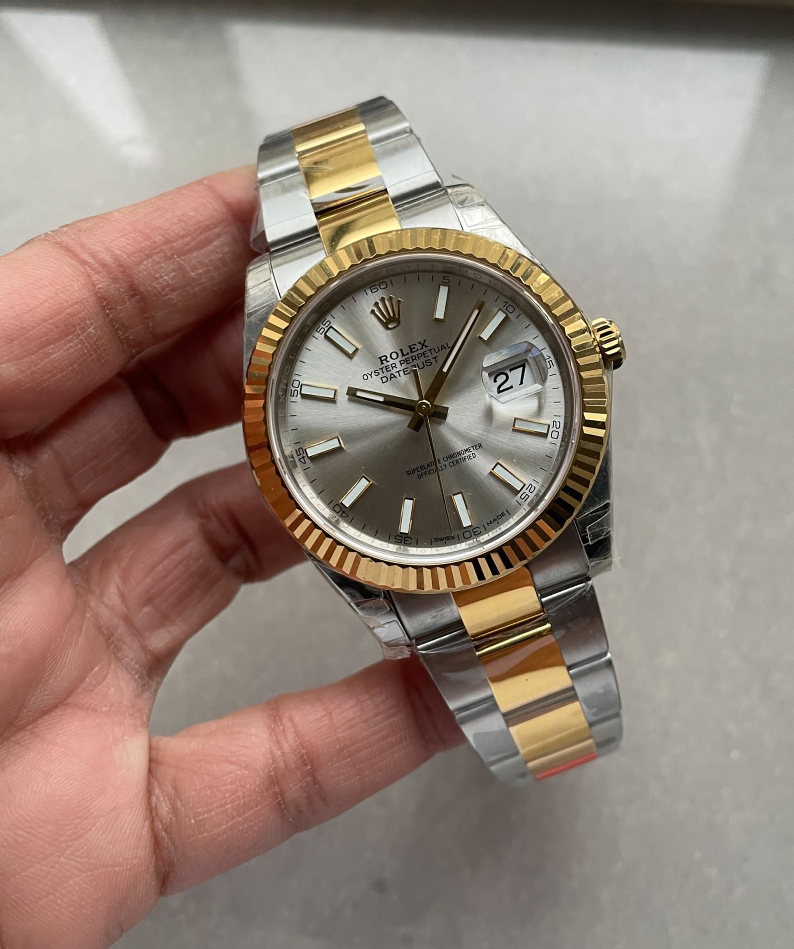 DateJust 41 126333 904L SS/YG VSF Best Edition Silver Dial on Oyster Bracelet VS3235