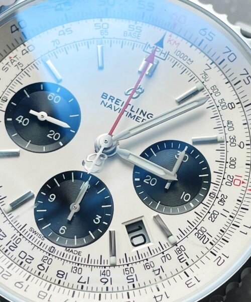 Navitimer 01 1:1 SS White Dial on Steel Strap A7750 GF Factory - Image 3