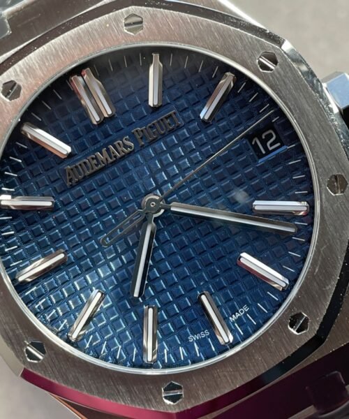 Royal Oak 41mm 15510 "50th Anniversary" SS ZF 1:1 Best Edition Blue Textured Dial on SS Bracelet A4302 - Image 11