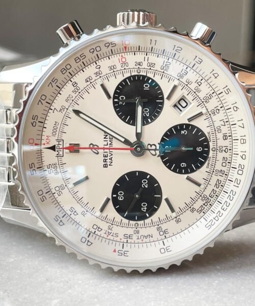 Navitimer 01 1:1 SS White Dial on Steel Strap A7750 GF Factory - Image 2