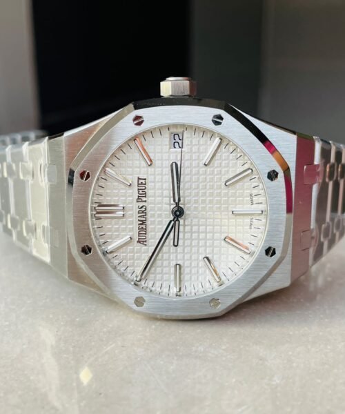 ROYAL OAK 41MM 15510 "50TH ANNIVERSARY" SS ZF 1:1 BEST EDITION WHITE TEXTURED DIAL ON SS BRACELET A4302 - Image 7