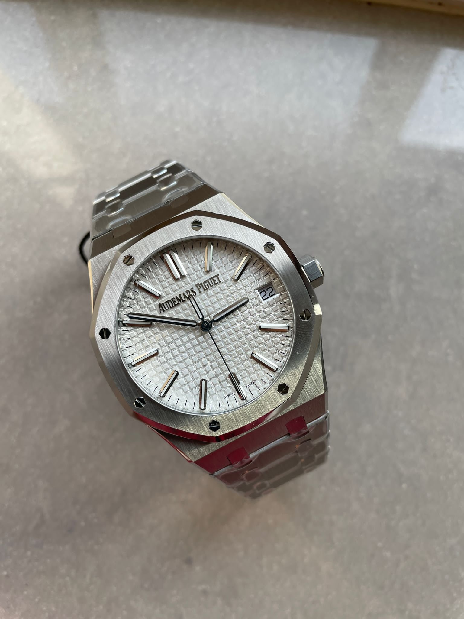 ROYAL OAK 41MM 15510 "50TH ANNIVERSARY" SS ZF 1:1 BEST EDITION WHITE TEXTURED DIAL ON SS BRACELET A4302 - Image 17