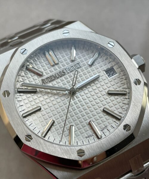 ROYAL OAK 41MM 15510 "50TH ANNIVERSARY" SS ZF 1:1 BEST EDITION WHITE TEXTURED DIAL ON SS BRACELET A4302 - Image 6