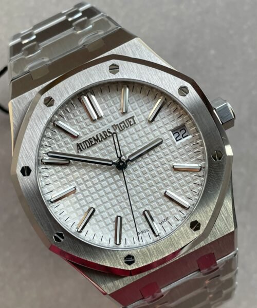 ROYAL OAK 41MM 15510 "50TH ANNIVERSARY" SS ZF 1:1 BEST EDITION WHITE TEXTURED DIAL ON SS BRACELET A4302 - Image 5