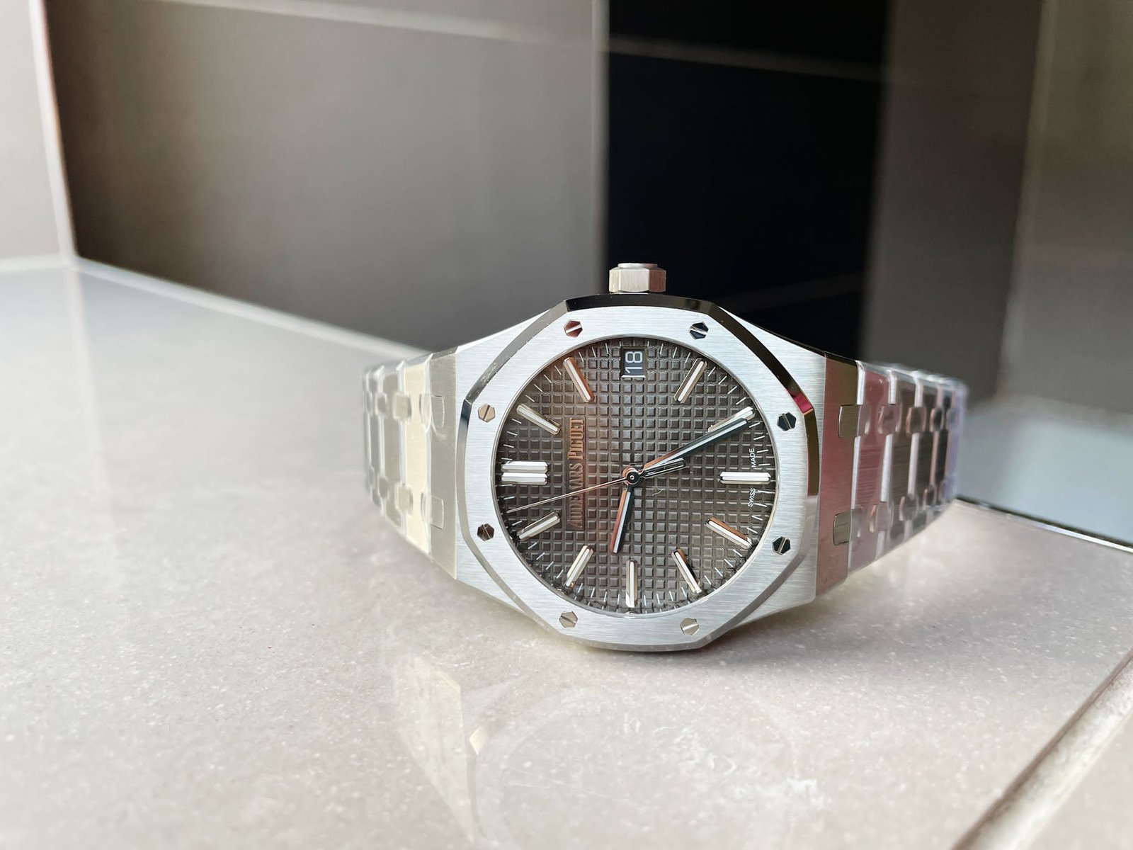 ROYAL OAK 41MM 15510 "50TH ANNIVERSARY" SS ZF 1:1 BEST EDITION GRAY TEXTURED DIAL ON SS BRACELET A4302 - Image 15