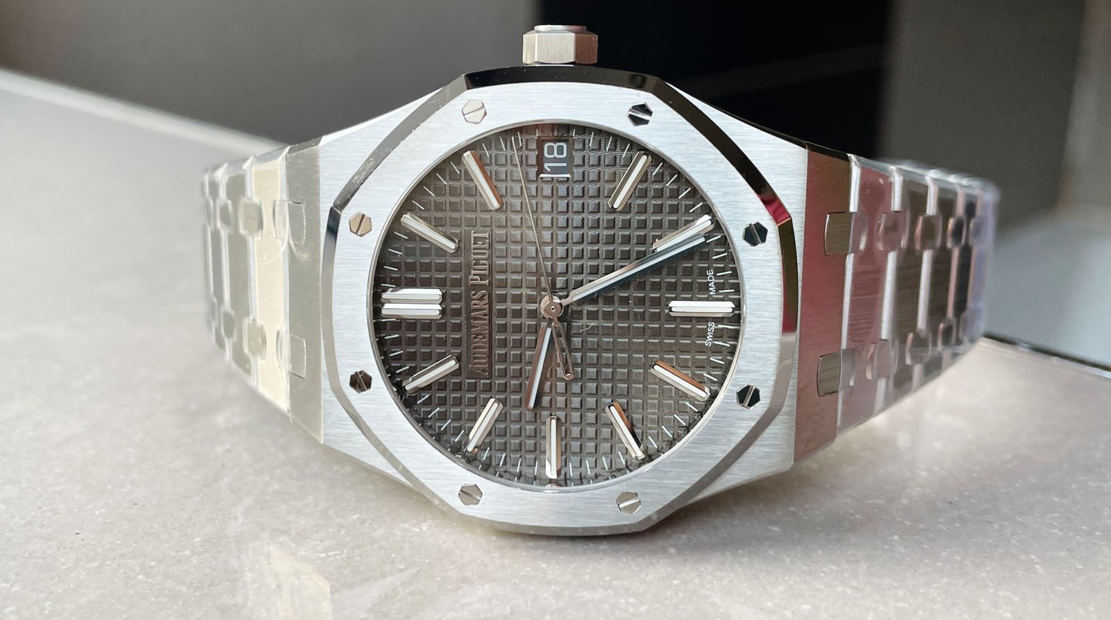 ROYAL OAK 41MM 15510 "50TH ANNIVERSARY" SS ZF 1:1 BEST EDITION GRAY TEXTURED DIAL ON SS BRACELET A4302 - Image 16