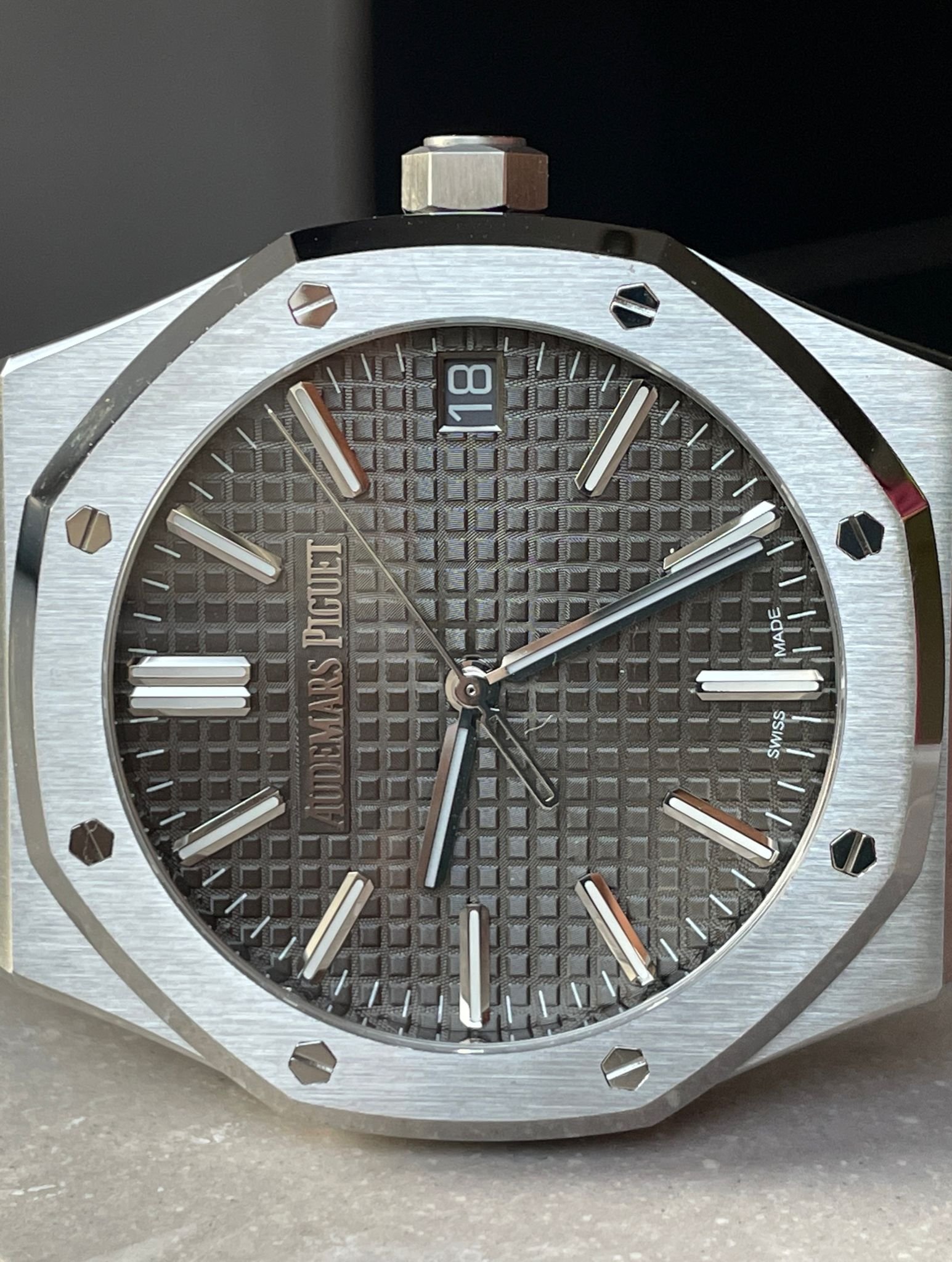 ROYAL OAK 41MM 15510 "50TH ANNIVERSARY" SS ZF 1:1 BEST EDITION GRAY TEXTURED DIAL ON SS BRACELET A4302 - Image 6