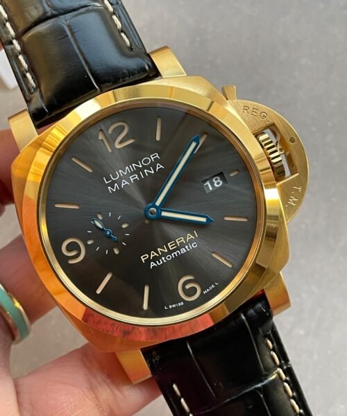 PAM1115 YG VSF 1:1 BEST EDITION BLACK DIAL ON BLACK LEATHER STRAP P.9010 - Image 12