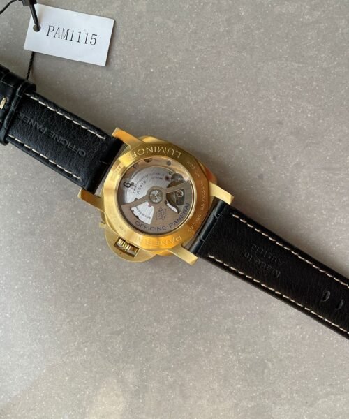 PAM1115 YG VSF 1:1 BEST EDITION BLACK DIAL ON BLACK LEATHER STRAP P.9010 - Image 13
