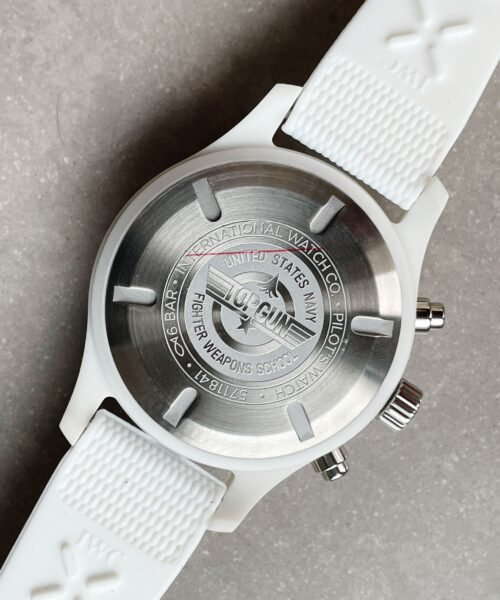 Pilot Chrono IW389105 Real White Ceramic TPSF 1:1 Best Edition Black Dial on White Rubber Strap A7750 - Image 11