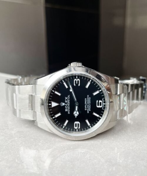 Rolex EXPLORER I 214270 39mm black dial ss strap ARF AR Factory - Image 4