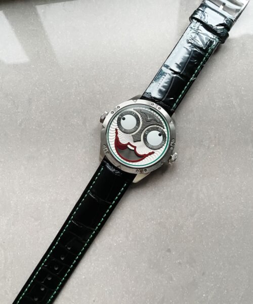 Konstantin Chaykin Joker SS TWF Best Edition White Dial Green Inner Bezel on Black Leather Strap NH35A - Image 7