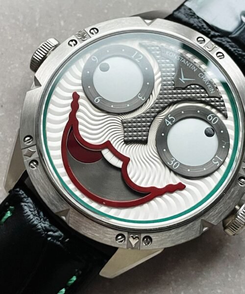 Konstantin Chaykin Joker SS TWF Best Edition White Dial Green Inner Bezel on Black Leather Strap NH35A - Image 9