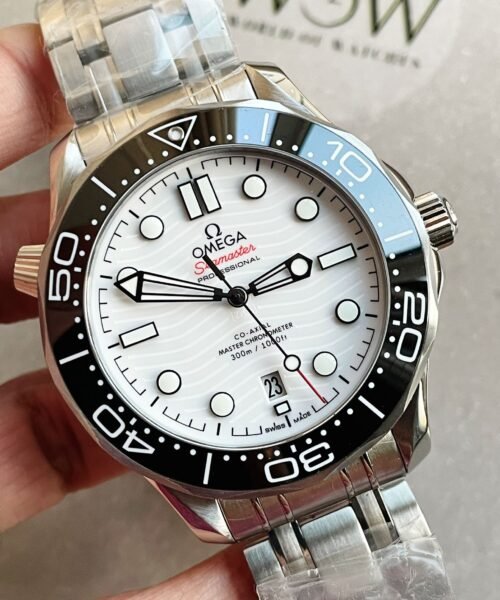 Seamaster Diver 300M SS VSF 1:1 Best Edition Black Bezel White Dial on SS Bracelet A8800 - Image 6