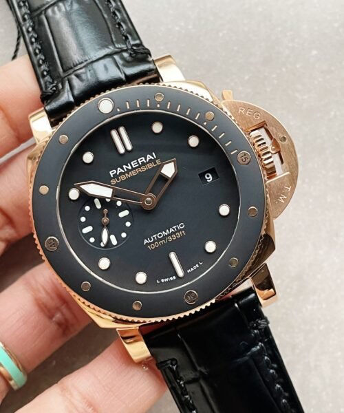 PAM974 Luminor Submersible Rose Gold VSF 1:1 Best on Black Rubber Strap AXXXIV - Image 4