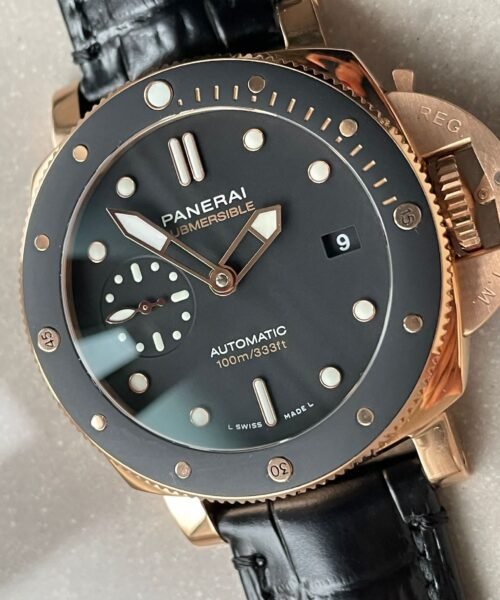 PAM974 Luminor Submersible Rose Gold VSF 1:1 Best on Black Rubber Strap AXXXIV - Image 5