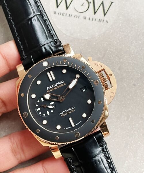 PAM974 Luminor Submersible Rose Gold VSF 1:1 Best on Black Rubber Strap AXXXIV - Image 6