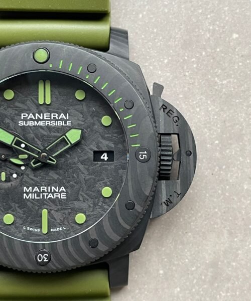 PAM961 Carbotech VSF Best Edition Carbon Dial on Green Rubber Strap P.9010 - Image 7