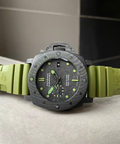 PAM961 Carbotech VSF Best Edition Carbon Dial on Green Rubber Strap P.9010 - Image 4