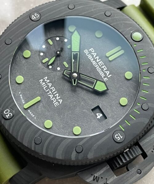 PAM961 Carbotech VSF Best Edition Carbon Dial on Green Rubber Strap P.9010 - Image 5