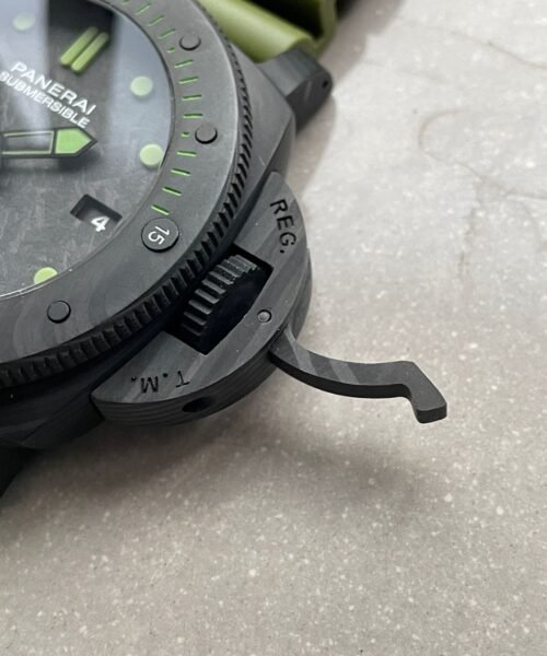 PAM961 Carbotech VSF Best Edition Carbon Dial on Green Rubber Strap P.9010 - Image 8