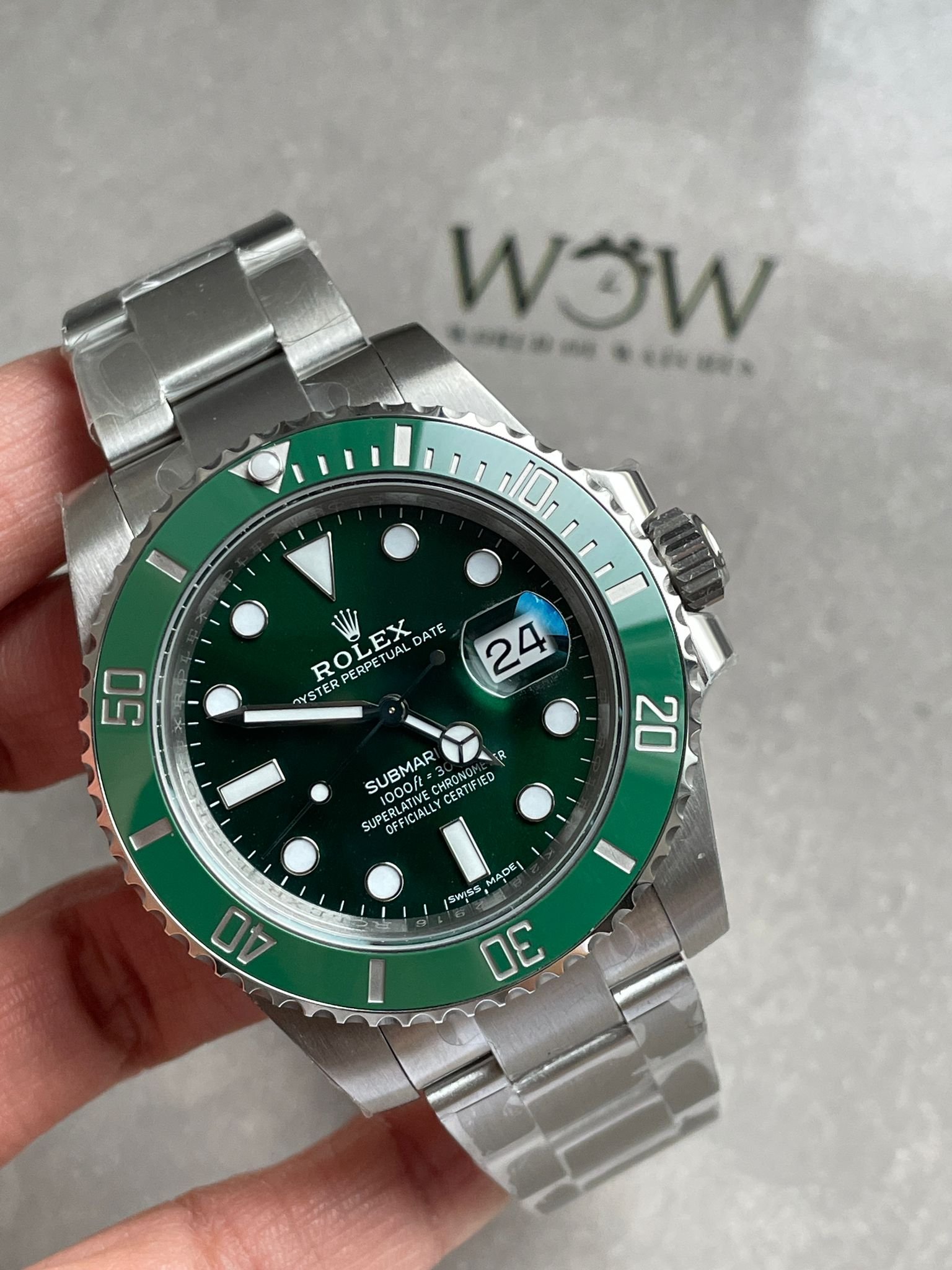 HULK SUBMARINER 116610 LV GREEN CERAMIC 904L STEEL VSF BEST EDITION VS3135 - Image 3
