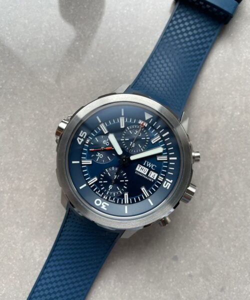 Aquatimer Chronograph IW376806 SS Blue Dial on Rubber Strap V6S A7750 - Image 6