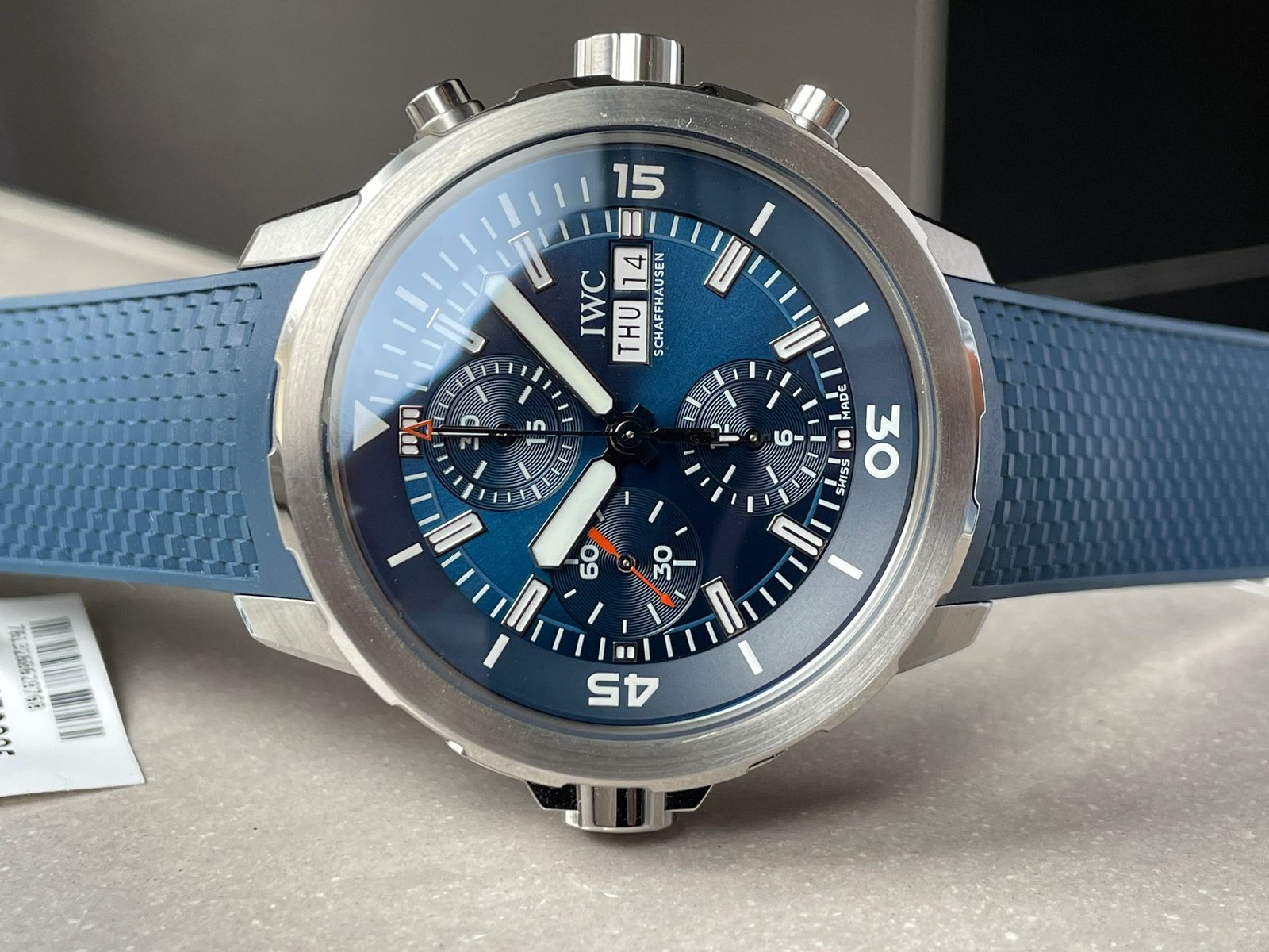 Aquatimer Chronograph IW376806 SS Blue Dial on Rubber Strap V6S A7750 - Image 3