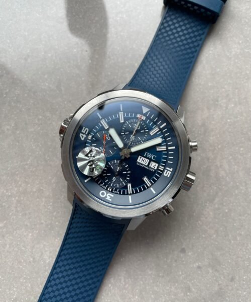 Aquatimer Chronograph IW376806 SS Blue Dial on Rubber Strap V6S A7750 - Image 5