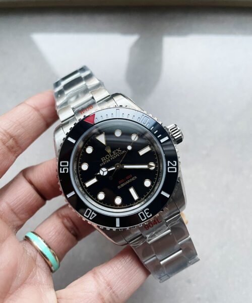 Submariner "Tempus Machine Red Depth 216A" 904L SS Black Dial on SS Oyster Bracelet GMF 3130 - Image 3