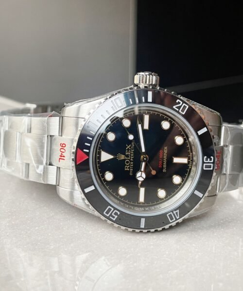 Submariner "Tempus Machine Red Depth 216A" 904L SS Black Dial on SS Oyster Bracelet GMF 3130 - Image 7