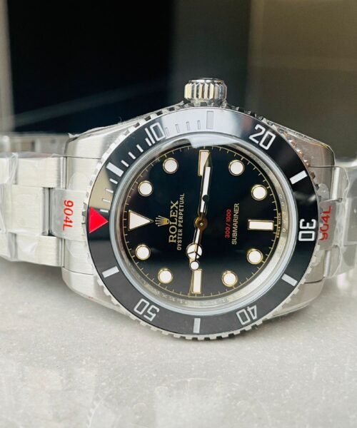 Submariner "Tempus Machine Red Depth 216A" 904L SS Black Dial on SS Oyster Bracelet GMF 3130 - Image 5