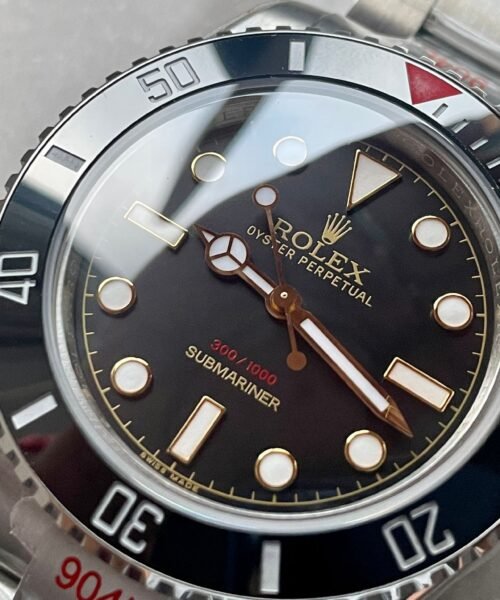 Submariner "Tempus Machine Red Depth 216A" 904L SS Black Dial on SS Oyster Bracelet GMF 3130 - Image 4