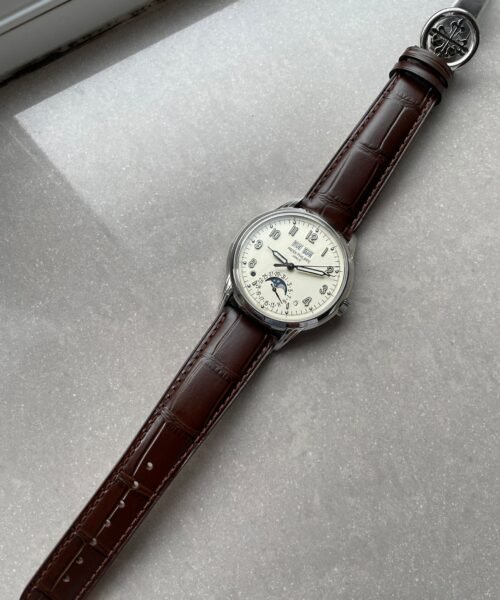 Perpetual Calendar 5320G-001 SS GSF 1:1 Best Edition Cream Dial on Brown Leather Strap A324 - Image 11