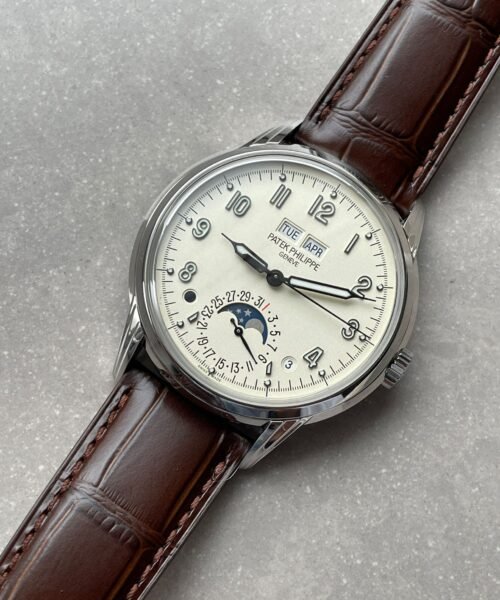 Perpetual Calendar 5320G-001 SS GSF 1:1 Best Edition Cream Dial on Brown Leather Strap A324 - Image 9
